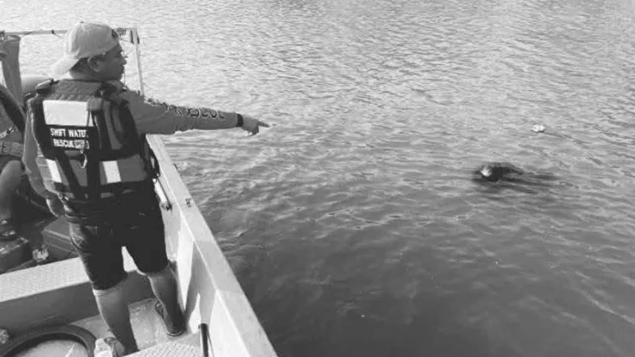 칸차나부리 강에서 발견된 태국 소녀