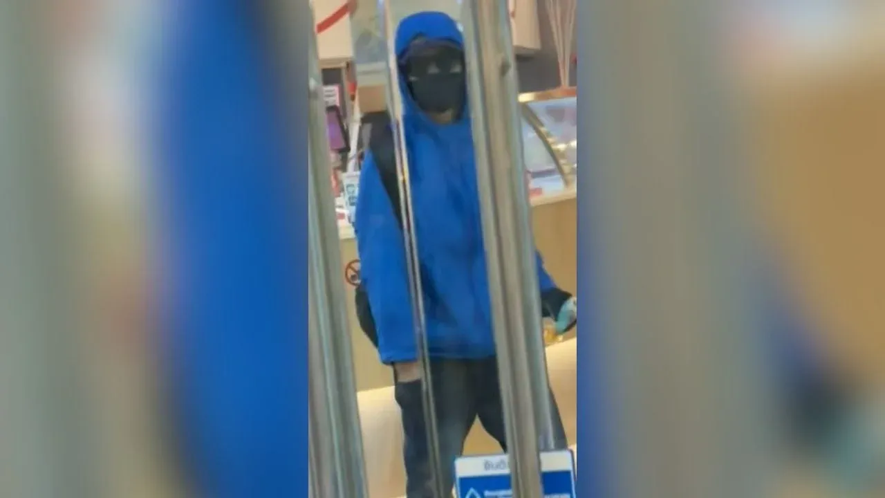 태국 은행 강도 미수 사건 현장