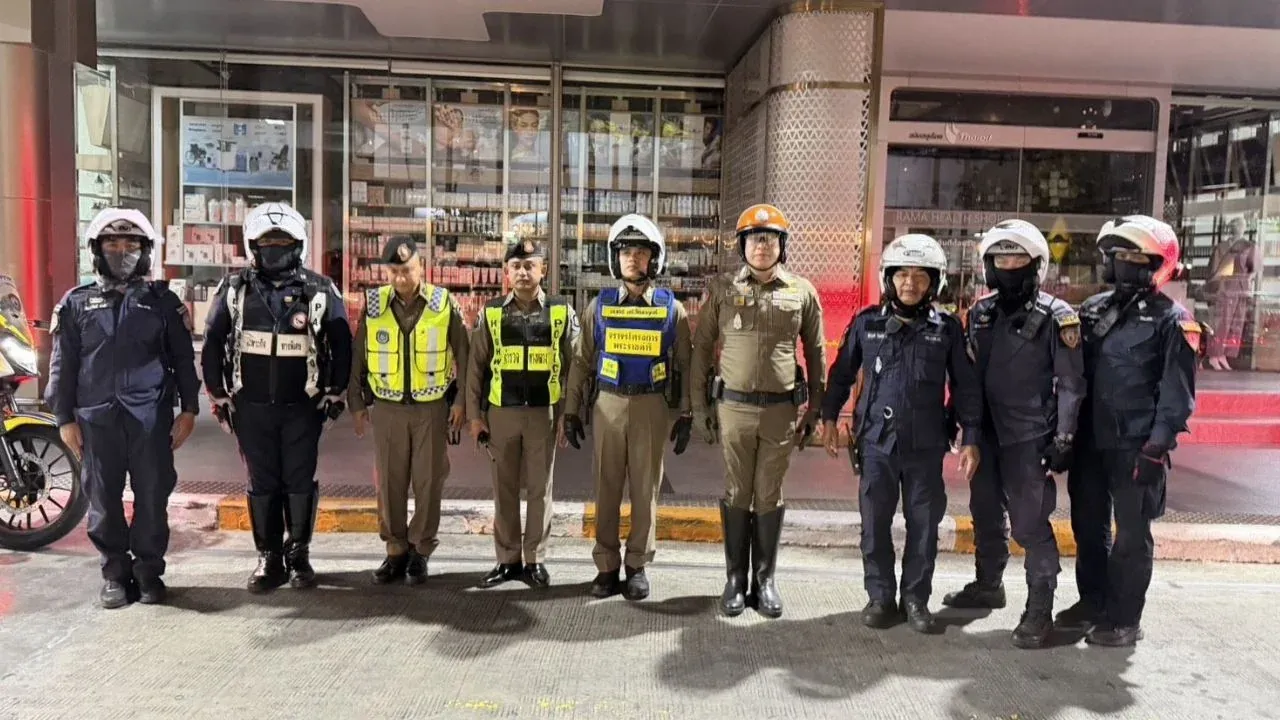 방콕 교통경찰 장기 이송 호송 장면