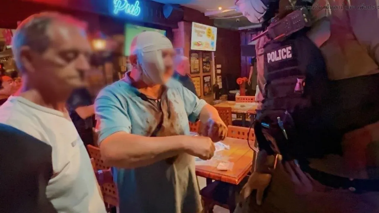 파타야 흉기 피습 사건 현장