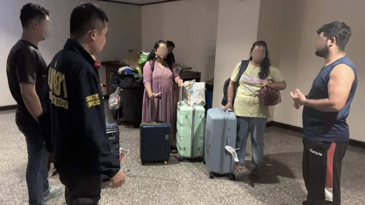 파타야에서 체포된 인도 남성 용의자