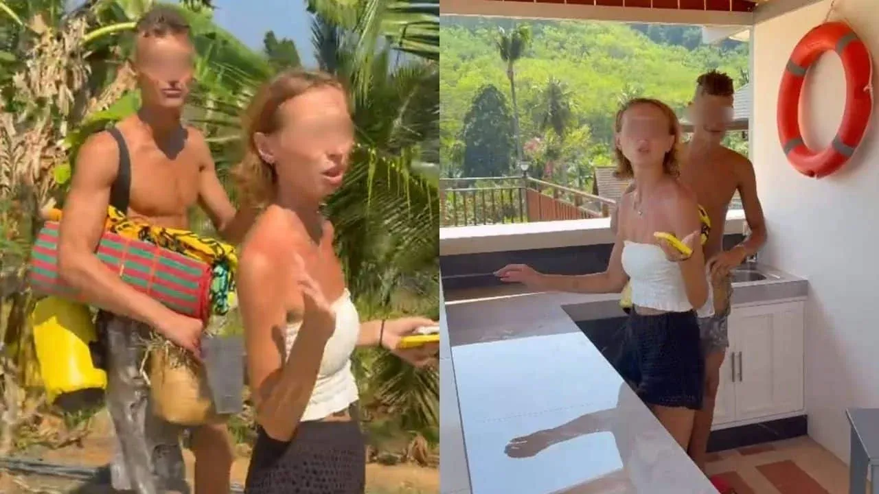 무단 침입한 외국인 커플 CCTV 영상