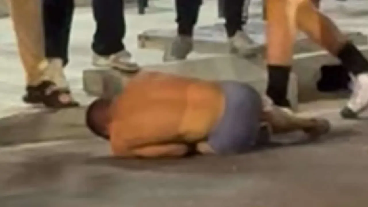 파타야 도로에서 폭행당한 외국인