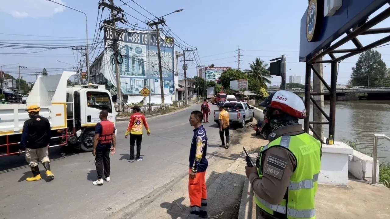 치앙마이 핑강 수색 현장
