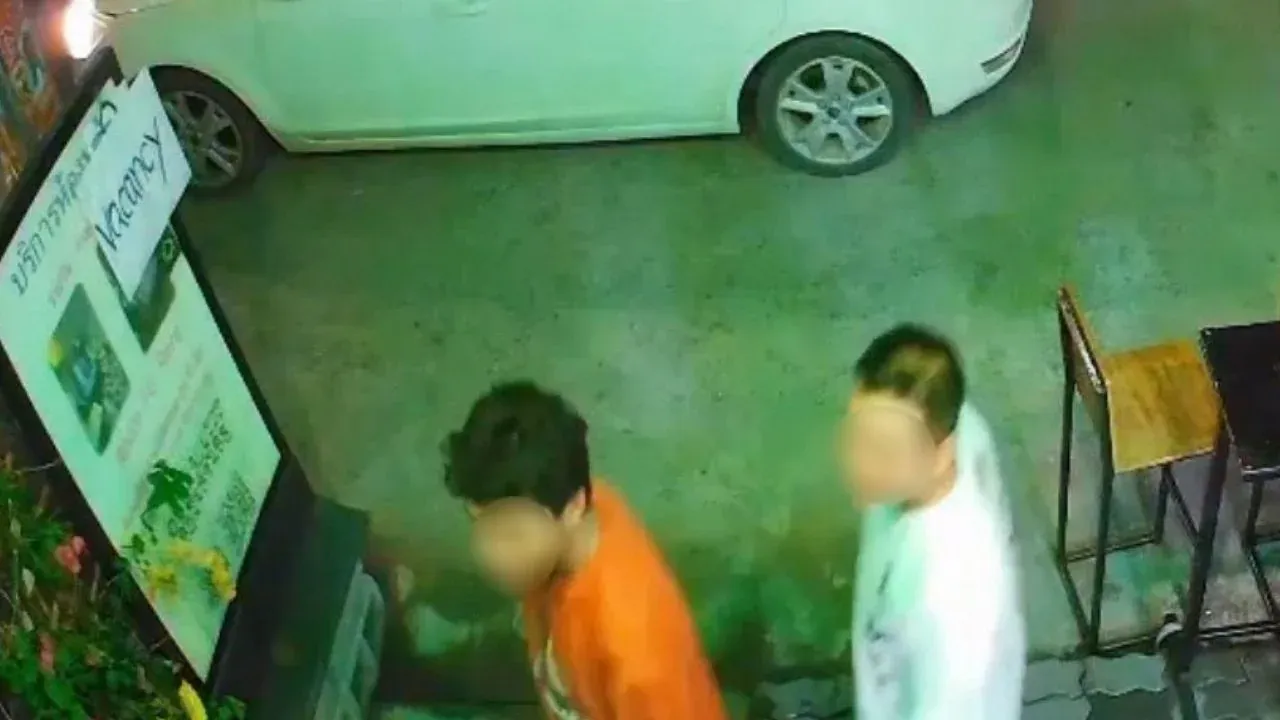 파타야 호텔 무단 이탈 남성 CCTV 화면