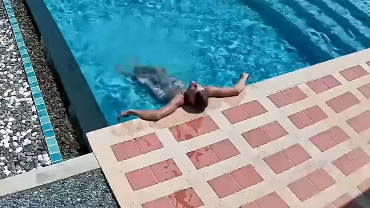 푸켓 식당에서 대면하는 외국인 커플