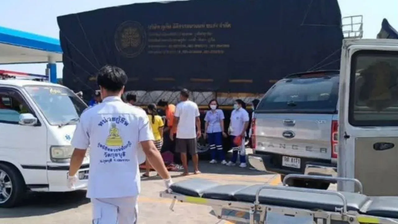 사고 현장 주유소