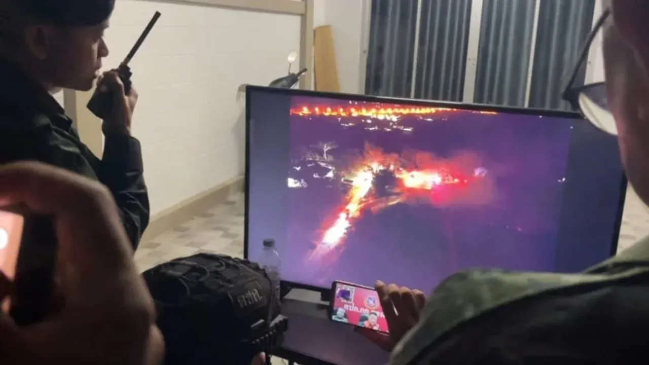 수린 무기고 화재 현장 모습