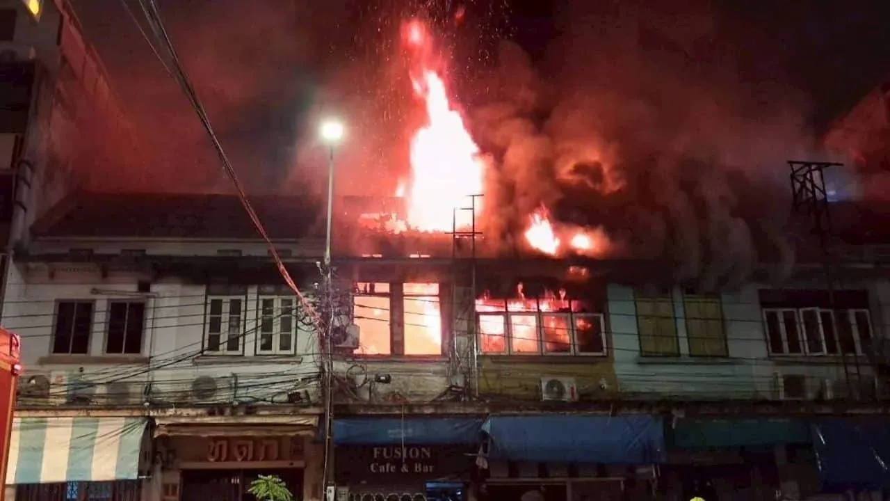 방콕 화재 현장