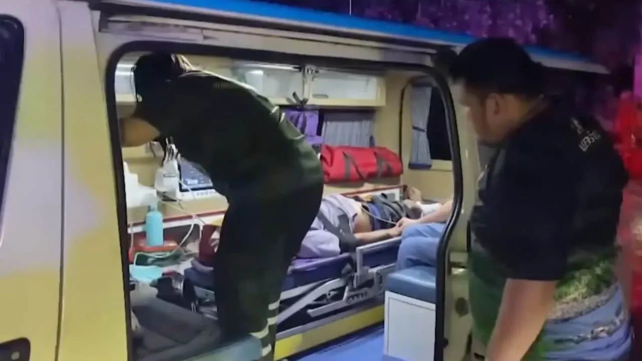 나콘나욕 야생 코끼리 사고 현장