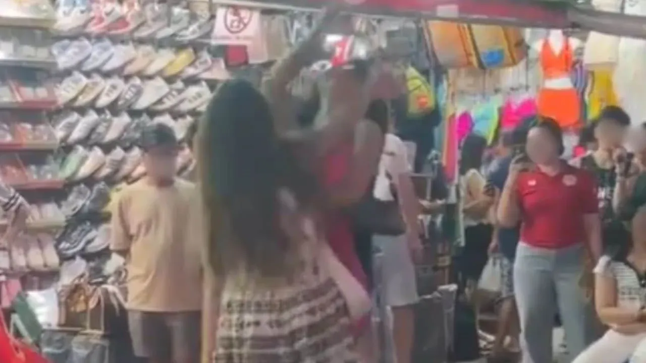 외국인 여성 폭행 장면