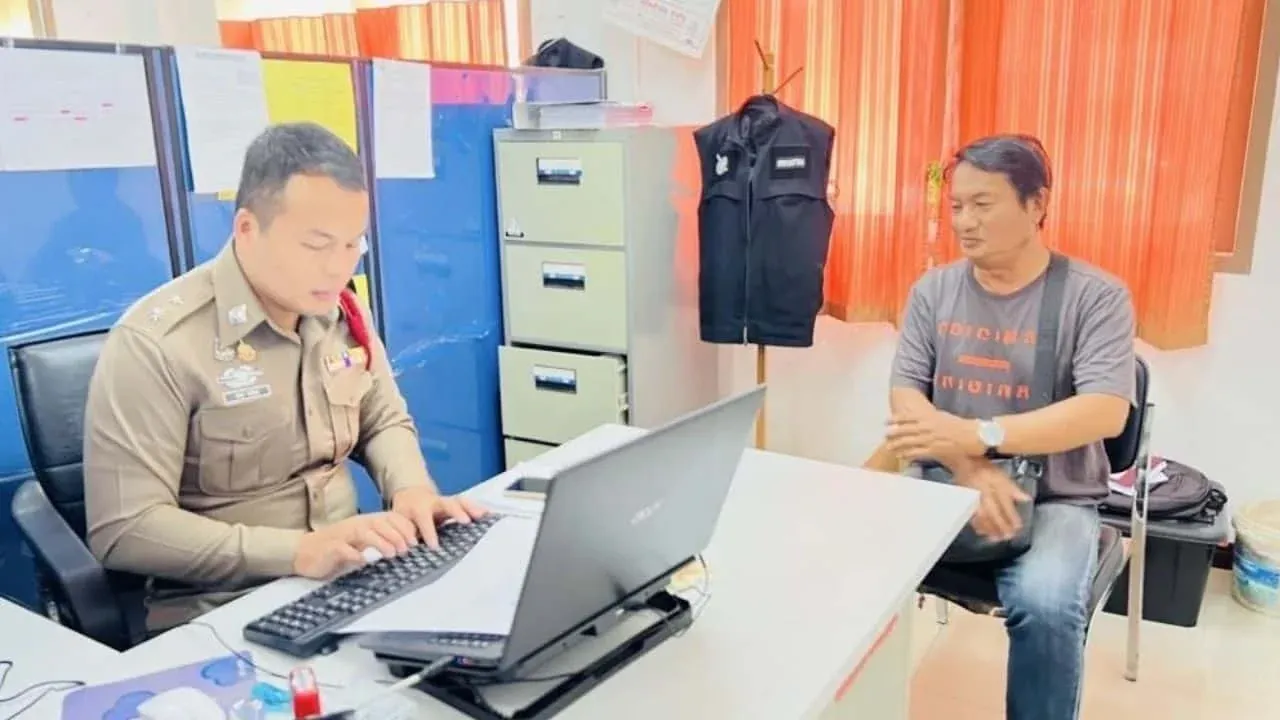 태국 람푼 숲에서 발견된 여성 현장 사진