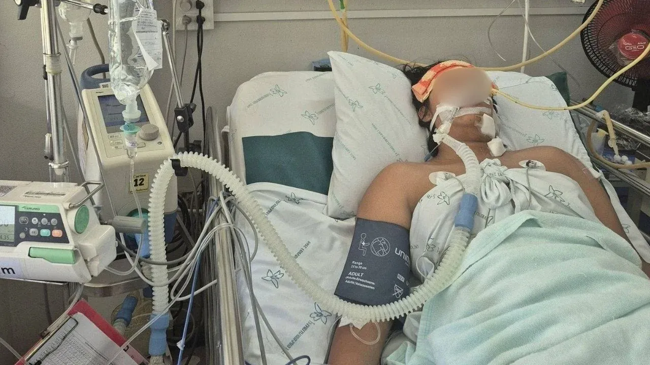 흉기 공격으로 부상당한 피해자