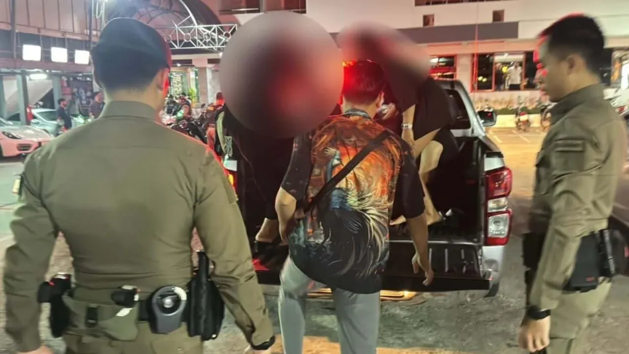 파타야 경찰 조사 현장