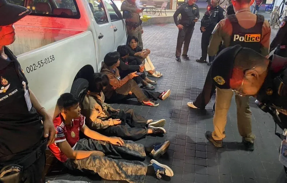 파타야 이주노동자 충돌 - 경찰 현장 대응