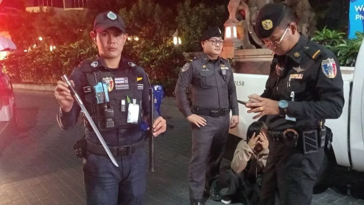 파타야 이주노동자 충돌 - 압수된 무기