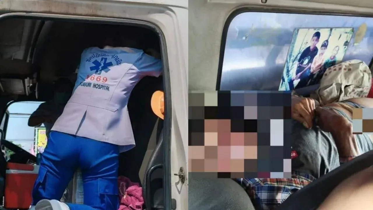 주유소에서 발견된 트럭