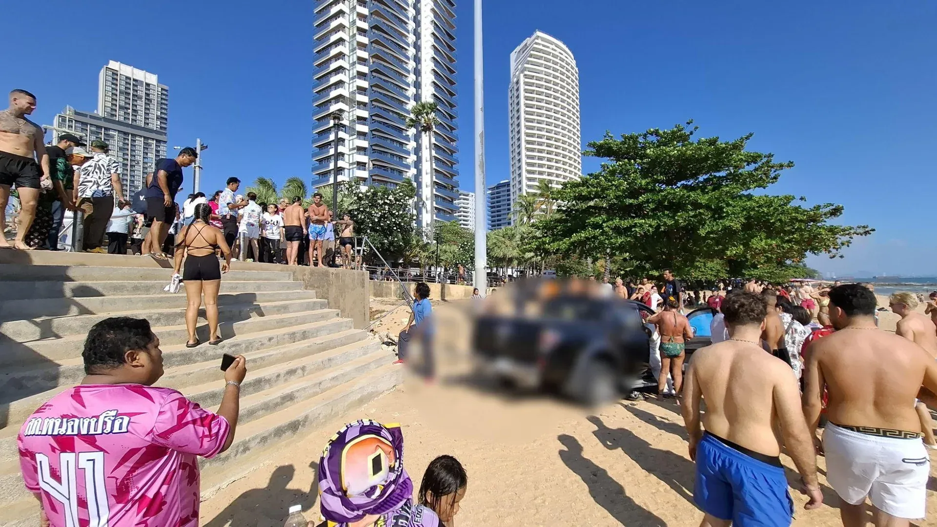 파타야 해변 사고 현장