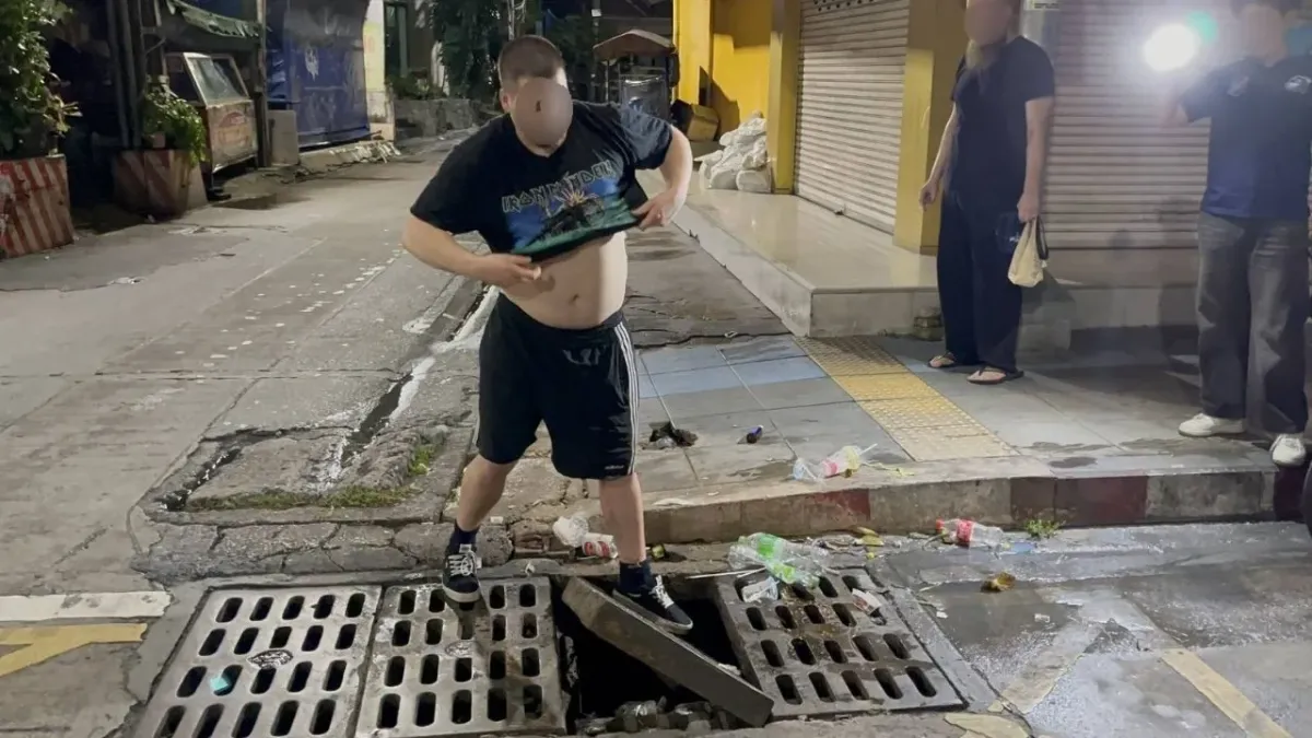 파타야에서 불량 맨홀 뚜껑으로 독일인 관광객 부상