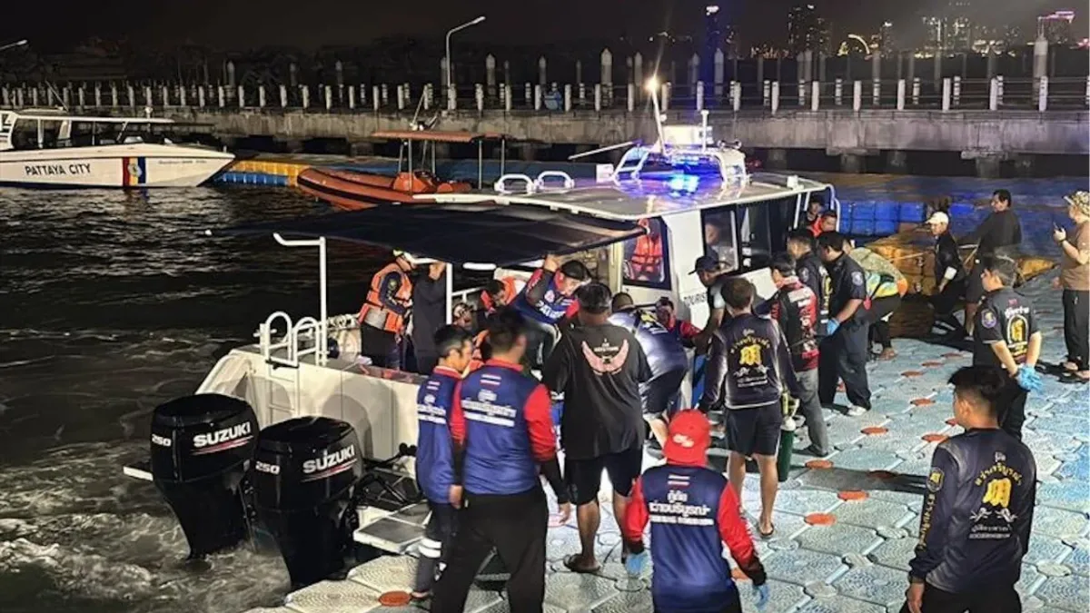 파타야 앞바다 보트 침몰 사고, 태국 관광객 14명 7시간 만에 구조