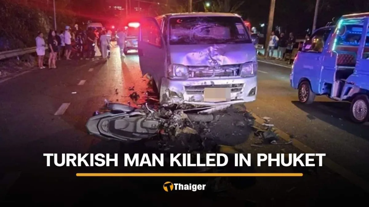 푸켓에서 터키 오토바이 운전자, 밴 2대와 충돌해 사망