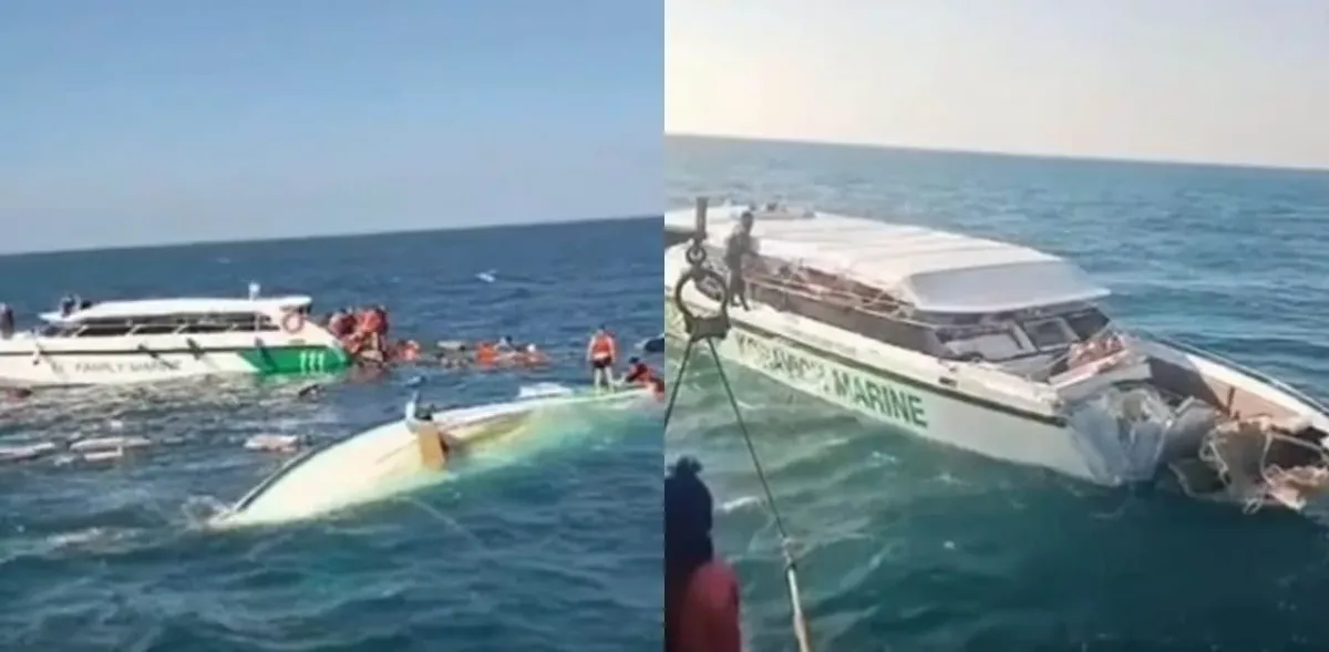 크라비 해상 스피드보트-어선 충돌 사고로 러시아 10대 사망