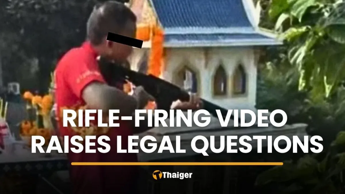 태국 이장, 설날 축포로 소총 발사 영상 논란