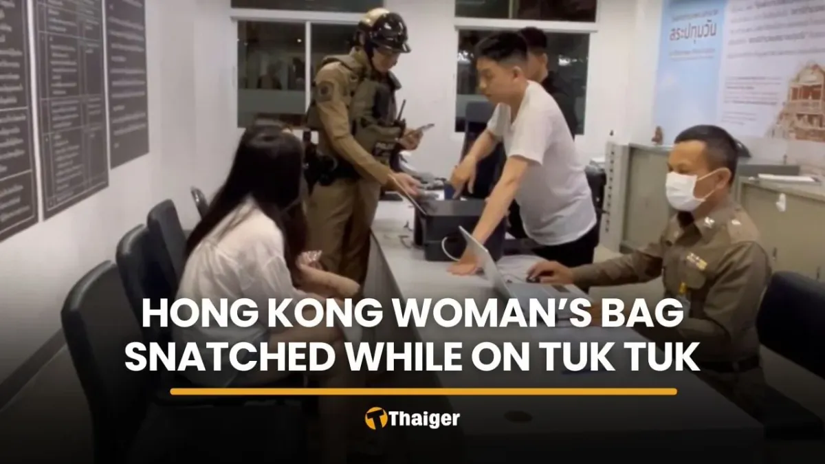 방콕 툭툭 타던 홍콩 여성, 오토바이 날치기 피해