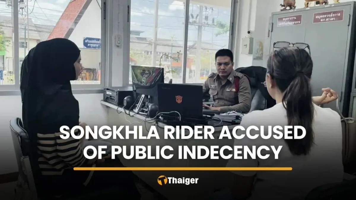 송클라 오토바이 택시 기사, 공공장소 음란 행위 혐의로 수사