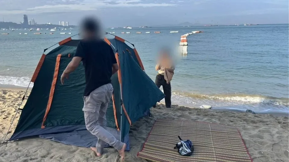 파타야 해변 캠핑 제안, 관광객들의 강력한 반대에 부딪혀