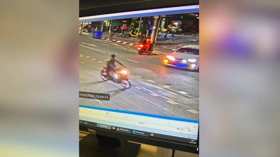 파타야 오토바이 절도범, 훔친 오토바이 옆에서 잠들어 체포