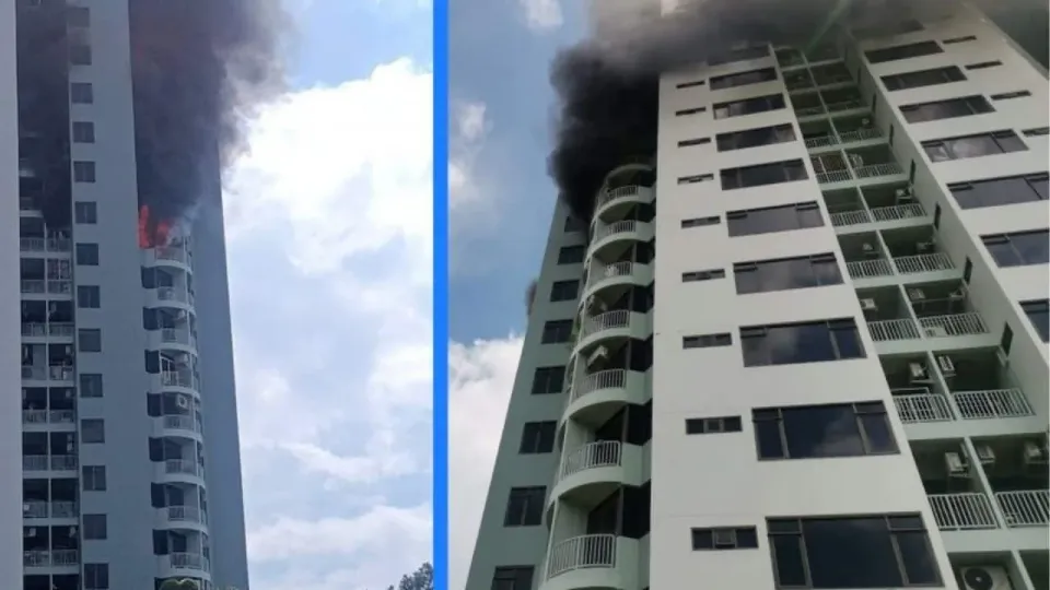 방콕 38층 콘도 화재로 주민들 고립, 긴급 구조 작전