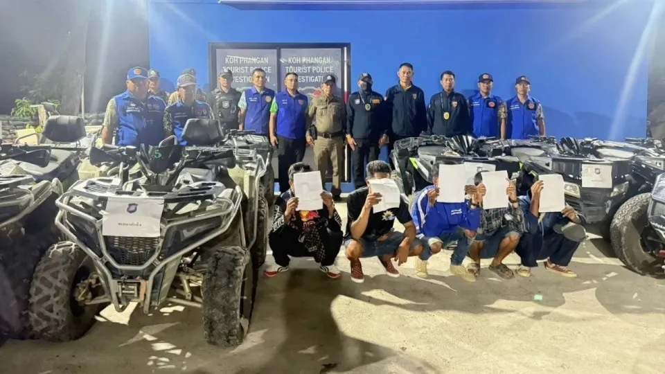 코팡안섬에서 이스라엘-태국 부부 운영 불법 투어 가이드 5명 검거