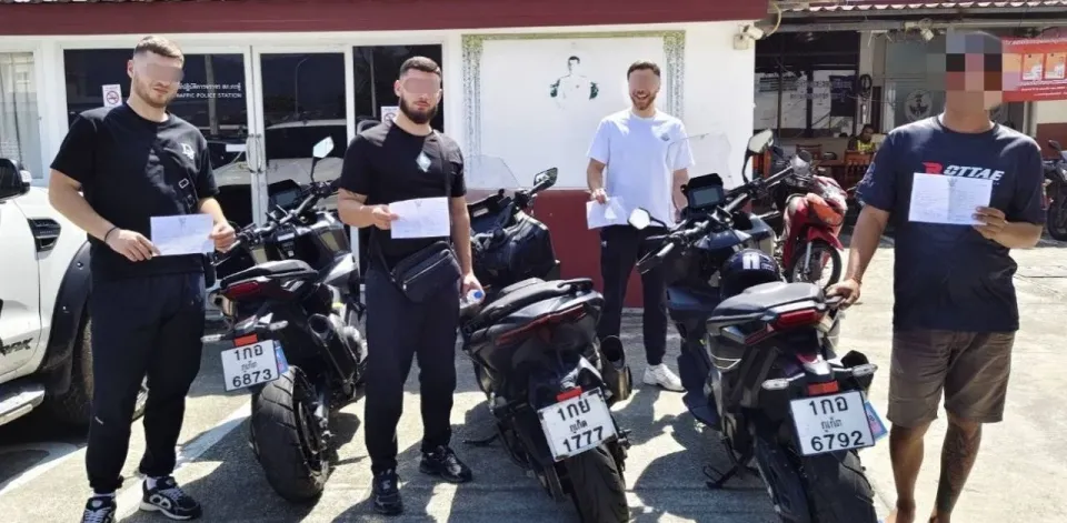 푸켓에서 신호위반한 외국인 오토바이 운전자 3명 벌금형