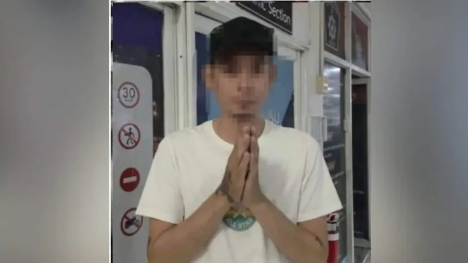 파타야에서 경찰 바퀴 잠금장치를 톱으로 제거한 태국 남성 체포