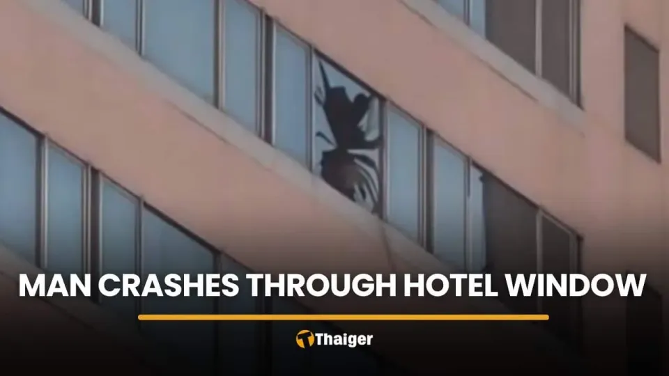 태국 우돈타니 호텔 11층 유리창 충돌 추락 사고, 50대 남성 중상