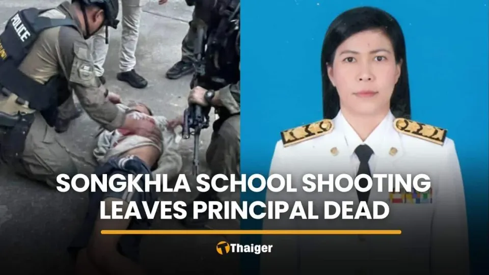 태국 송클라 학교 총격 사건, 교장 사망 학생 부상