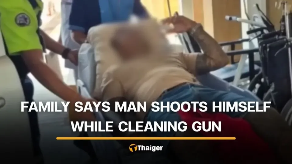 파타야 남성, 총기 손질 중 얼굴에 총상 입어 위독